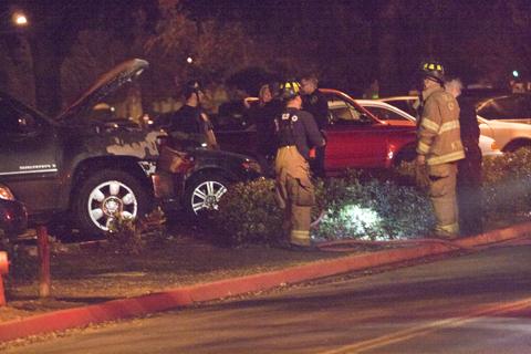 Truck catches fire in campus parking lot