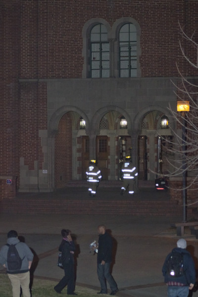 Fresno Firefighters respond to a fire in the main room of the library on Jan. 16 around 5:30pm. Students were evacuated and the fire was contained by SCCCD police Sgt. Bosworth.