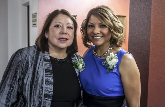 Dr. Cynthia Azari (left) and Isabel Barreras are among the three honorees March 6 at the Muro De Honor event for all of their dedicated years with State Center Community College District. (Photo/Victor Aparicio)