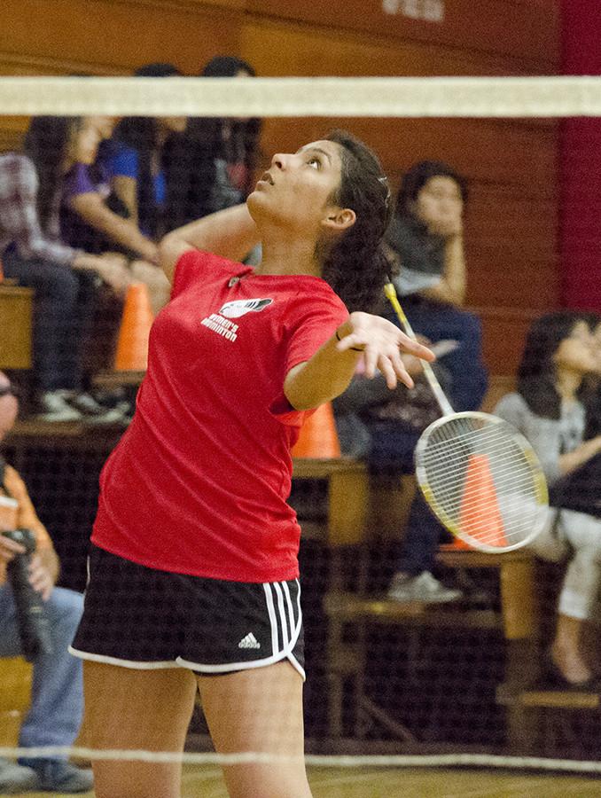 Mattali Sood warmd up before hrt first home game of the year on Tuesday, April 14.   