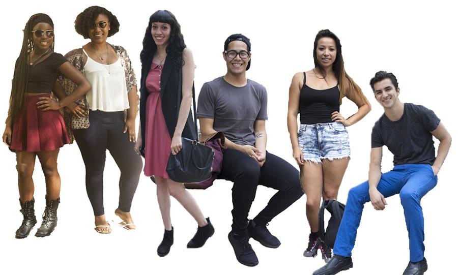 Left to right, Sydney Robinson, Rochelle McDowell, Angelica Torres, Christopher Mayorja, Zakk Newman and Jessica Aania. 