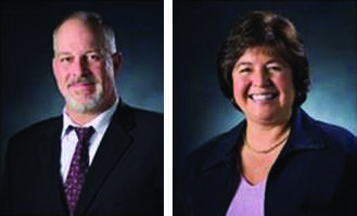 Sean Henderson (left) and Lydia Anderson (right) were appointed to interim positions at Fresno City College at a district board meeting on Feb. 3, 2015. 