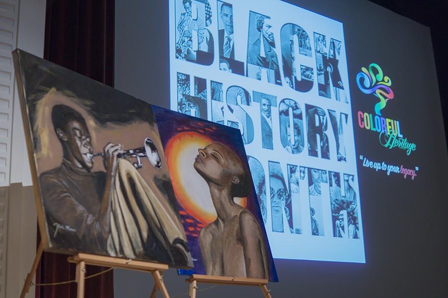 A+display+for+Black+History+Month+is+featured+at+the+Old+Administration+Building+Auditorium+on+Monday%2C+Feb.+1%2C+2015.+