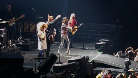 Little Big Town keeps the crowd buzzing in anticipation for Luke Bryan during the "Kill The Lights" Tour at the Save Mart Center in Fresno, Calif. on April 30, 2016