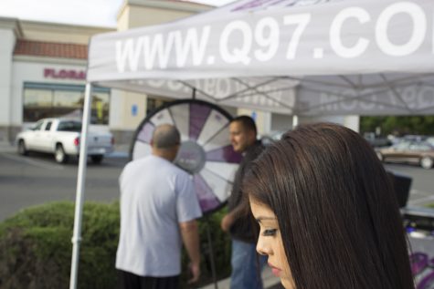 Kimberly Marquez during a "remote" for Q97.1 FM at Save Mart in Clovis, Calif. on May 4, 2016