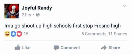 Juvenile arrested after Facebook post claims shooting threat to Fresno high schools