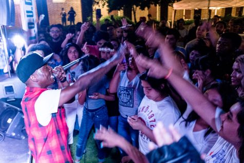 Fashawn performing during the L.O.U.D. event at Fresno City College on Friday, September 19, 2016. 