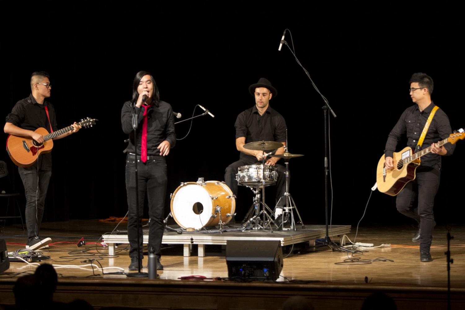 The Slants performing in FCCs Old Administration Building Auditorium on Sept. 6, 2017.