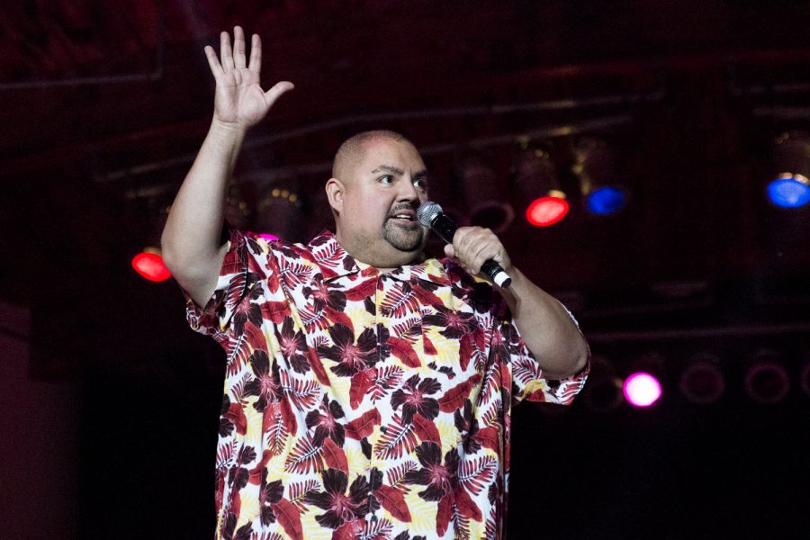 Gabriel Iglesias tells a joke at the Paul Paul Theater during The Big Fresno Fair on Friday, Oct. 13, 2017.