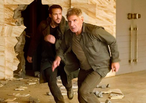 Ryan Gosling alongside Harrison Ford in Blade Runner 2049