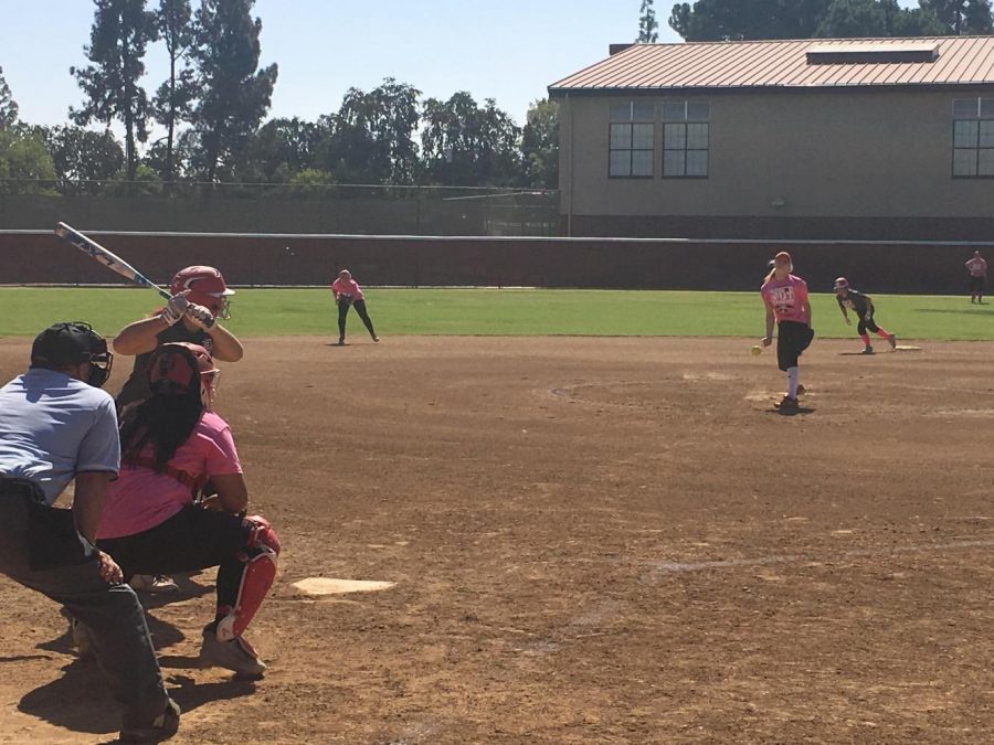 Fresno City College softball players and alumni played a charity fundraiser game to help the victims of breast cancer and to raise funds for the upcoming softball season.