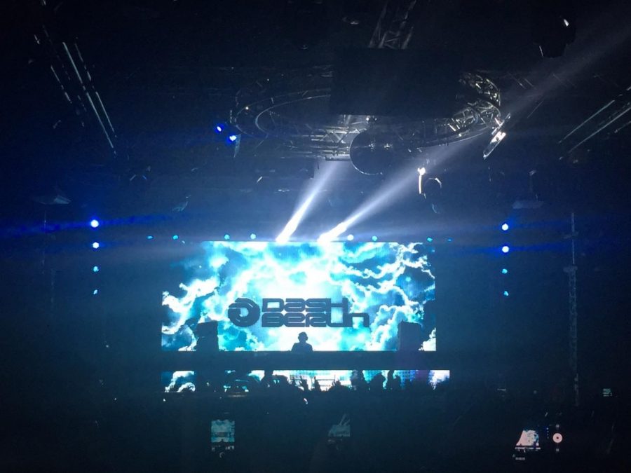 Disc Jockey Dash Berlin spins  records for a packed crowd at the Rainbow Ballroom on Oct. 28.