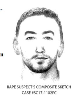 A composite sketch of the man who allegedly sexually assaulted a woman in a parking lot at Fresno City College in September 2017.