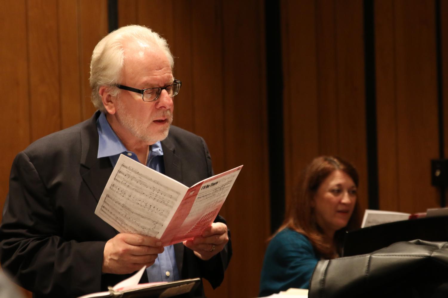 Mike Dana and his wife Julie Dana rehearse with their Jazz Vocal Ensemble class together at Fresno City College.