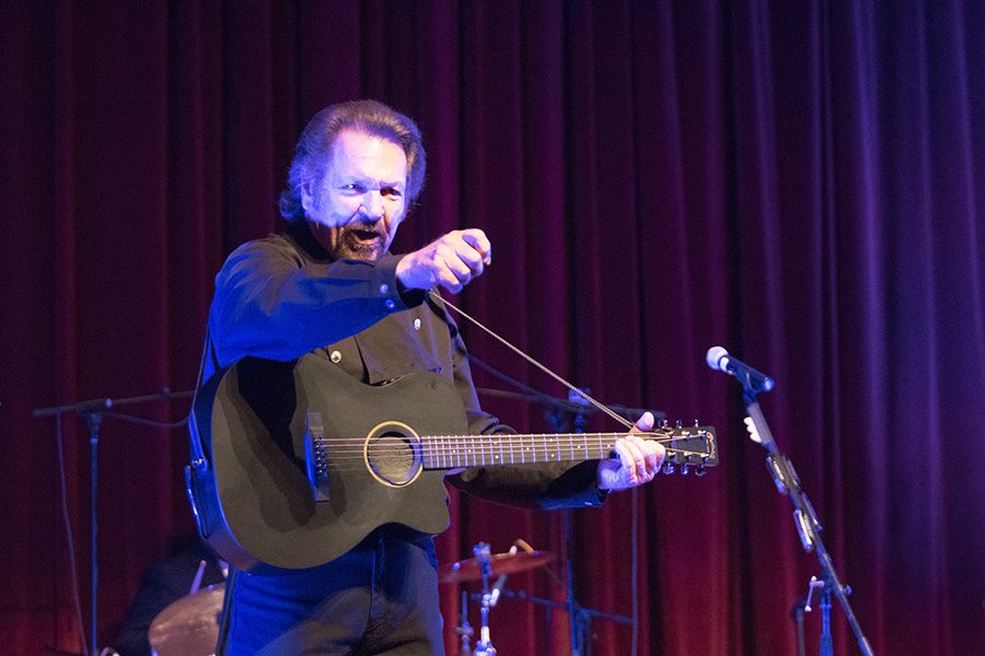 Danny Millsap lead singer of The Only Cash Tribute Band performs at the Old Administration Building at Fresno City College Saturday night, Feb. 3, 2018. 