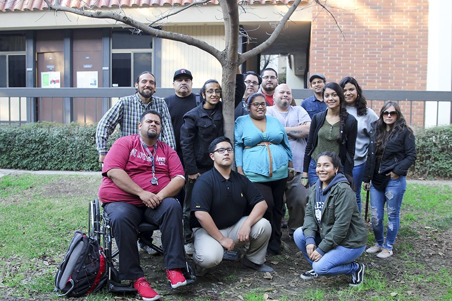 Fresno City College Movimiento Estudiantil Chicanx de Aztlán (M.E.Ch.A) club members.