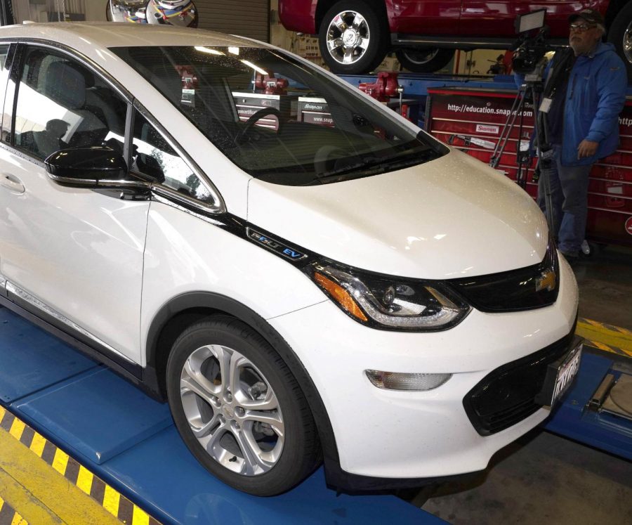 A Chevrolet Volt EV,, which will be used in the Bolt to College program.