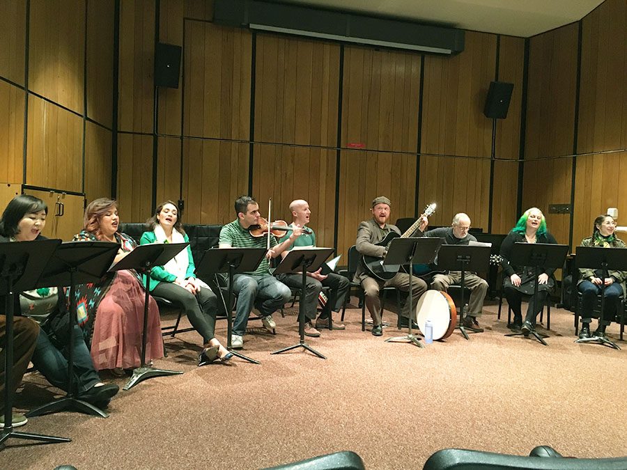 The Fresno City College Opera perform a traditional Irish song in honor of St. Patricks Day at the FCC Recital Hall on March 17. 