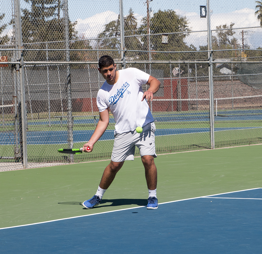 Both men's and women's tennis have high hopes of getting better throughout the rest of the season with the ultimate goal of reaching the playoffs fon both sides. Photo by Claudia Chavez