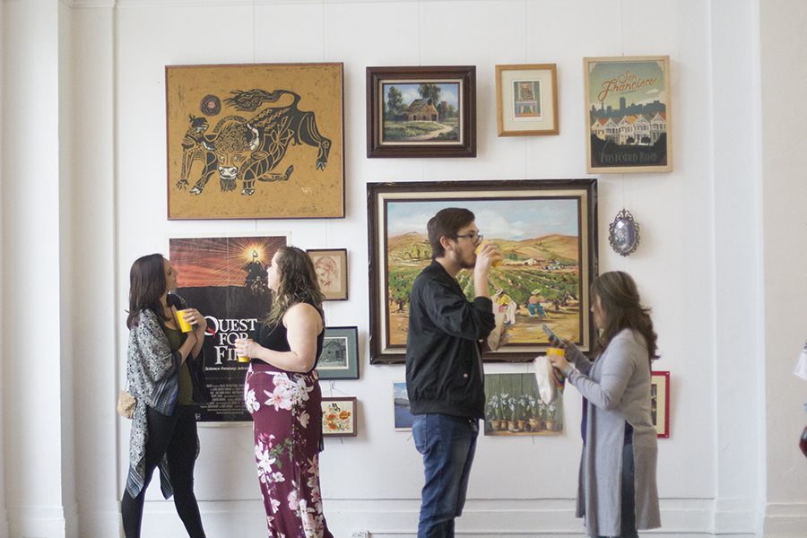 Local art enthusiasts flock to the biweekly Art Hop in downtown Fresno, offering art exhibits, films, pop-up shops, dance classes, street food, music and more on Thursday April 5, 2018. 