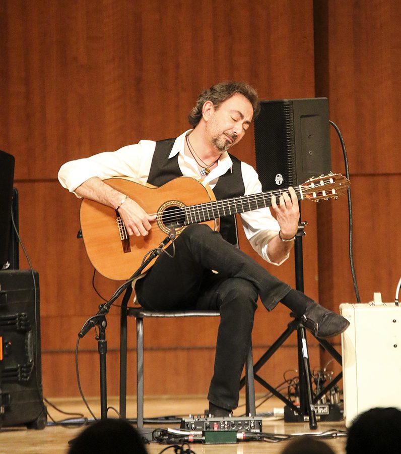 Flamenco guitarist José Antonio Rodríguez performs a solo at the third annual Central Valley Guitar Summit in the Fresno City College Old Administration Building on Friday, April 13. 