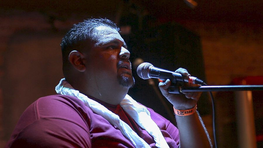 Fresno City College student Alex Gonzalez performs at the Monday night mixers at Strummers on Monday, July 17, 2018.