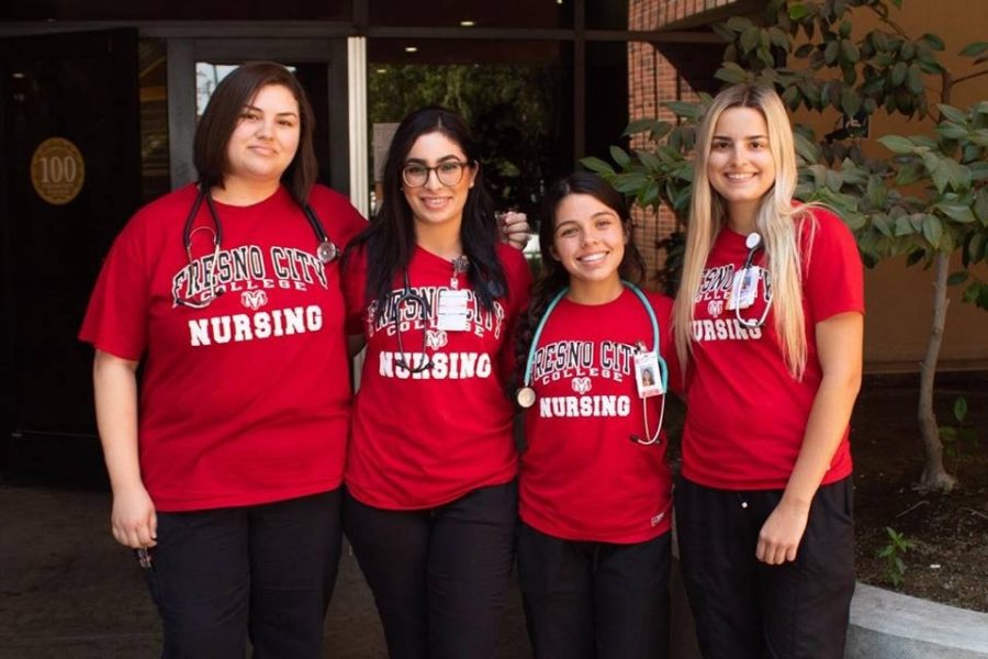 Four FCC nursing students pose for Go Fund Me Photo. 