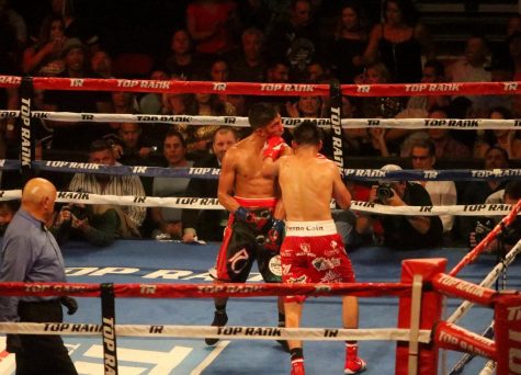 World champion Jose Ramirez connects on a devastating left hook to Antonio Orozco at the Save Mart Center on Friday, Sept. 14.