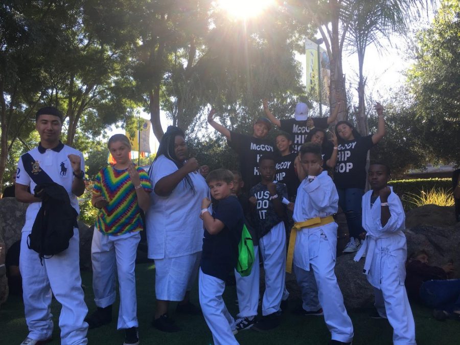 Kids Basic Karate and McCoy Hip-Hop after their performances at the Big Fresno Fair Saturday Oct. 6, 2018.