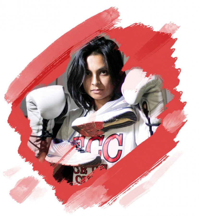 Jorgina Lazcano. already well into her fighting career, is running with FCC's cross country team. Lazcano's parents wanted her to get into fitness to combat her eating disorder.