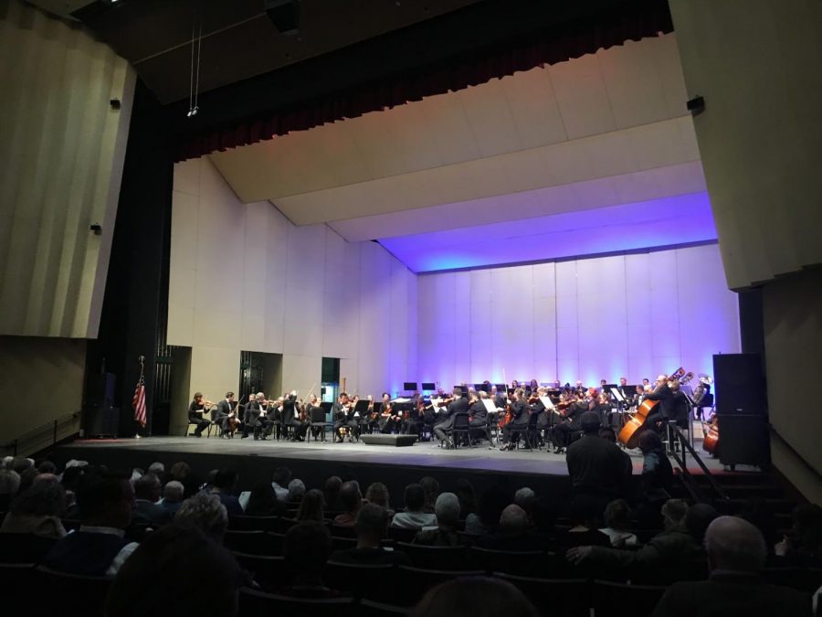 The orchestrated band Fresno Philharmonic warms up in the William Saroyan Theatre for “To Brahms with Love” directed by Rei Hotoda on Feb, 24, 2019.