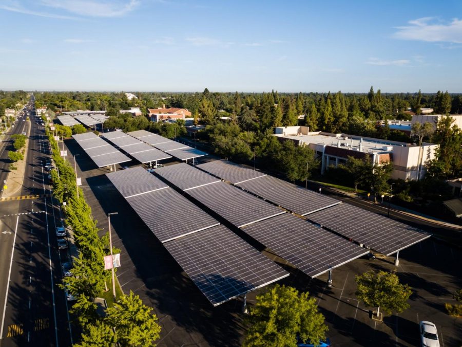 The Parking Lot Solar Panel project covers Parking Lots B, C and D. Photo courtesy of Shannon Robertson