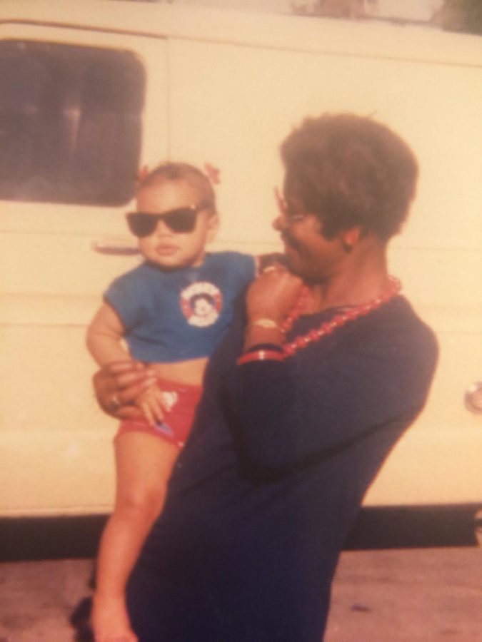 Tamika Rey, left, and her paternal grandmother, Florine. Rey suffered food insecurity in her youth. Photo courtesy of Tamika Rey.