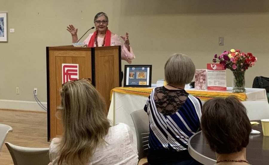 Odilia Galván Rodríguez gave a keynote speech about the power of literary work to spark a conversation about current world issues, on Saturday, Sept. 14.