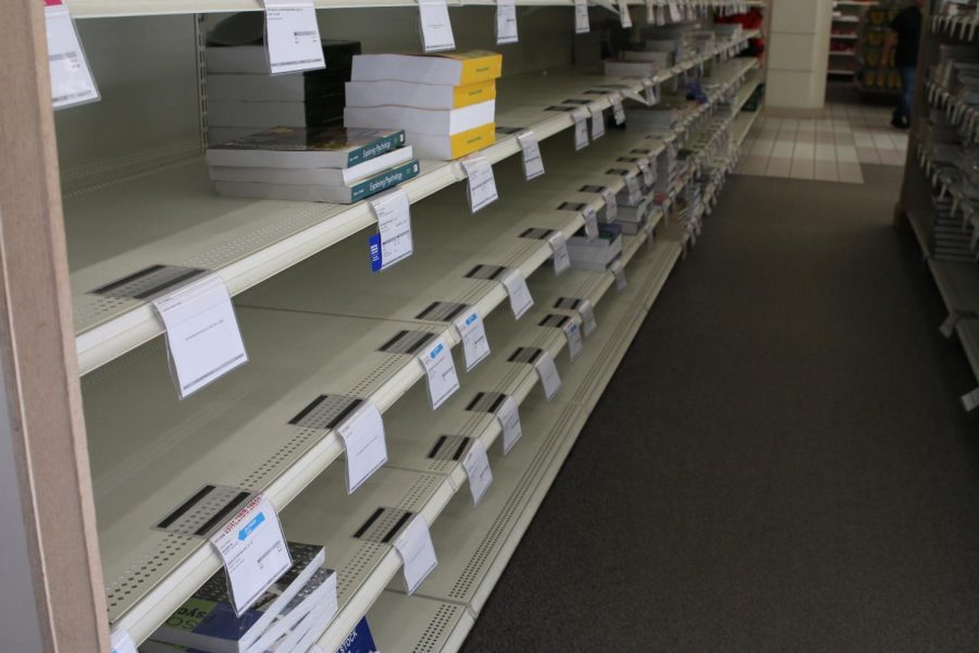 Empty shelves, wrong editions, and incorrect access codes--the bookstore has become an increasingly unreliable to buy textbooks with no sign of stopping on week five of the semester, Sept. 10, 2019.  