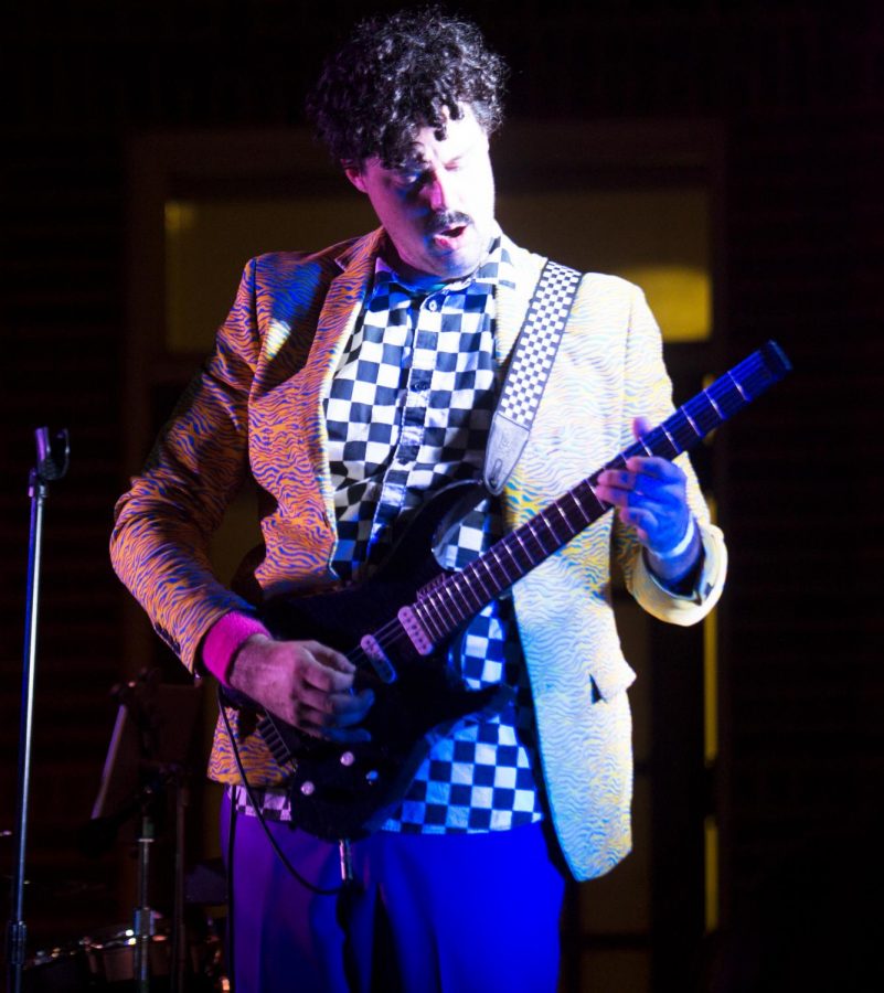 Jason Adcock of Max Hedroom performs in front of attendees at the City Fest fundraising event on Sept. 20, 2019.