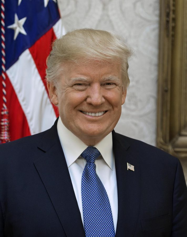 President Donald Trump faces an impeachment inquiry.  Photo courtesy of Wikimedia Commons. 