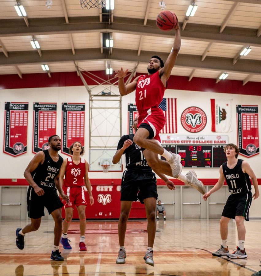 On Saturday, Feb. 29 The Rams defeated the Diablo Valley Vikings by a score of 91-72. Sophomore guard Keshawn Bruner [21] led the team in scoring with 22 points.