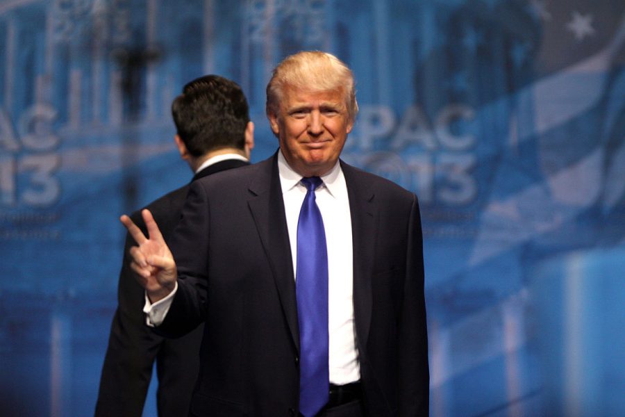 Donald Trump speaking at the 2013 Conservative Political Action Conference (CPAC) in National Harbor, Maryland.