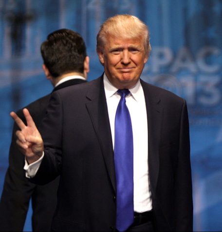Donald Trump speaking at the 2013 Conservative Political Action Conference (CPAC) in National Harbor, Maryland.
