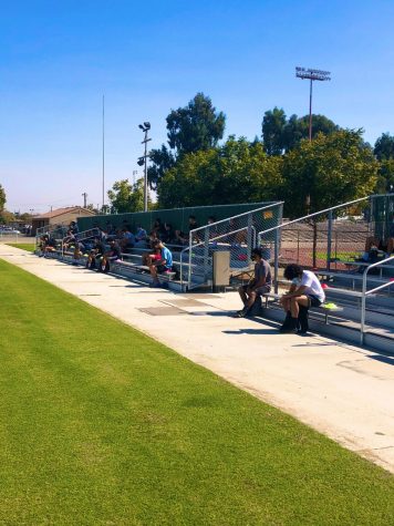 Defending state champion mens soccer team prepares for new protocols at practice, including masks, socially distanced workouts, and, of course, excitement. Photo courtesy of FCC Mens Soccer Twitter Account