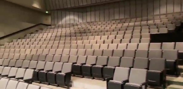 After theater remodeling from FCC Theatre Instagram post.