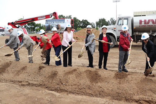 Fresno City College and State Center Community College  District Faculty and Administration breaking ground for the New Science Building on April 21.