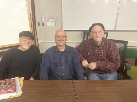 From left to right: Raul Pickett, Mike Rhodes, Joel Eis after the discussion panel on March 2.
