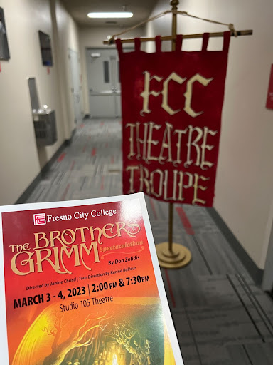 Photo taken on March 4, before entering Studio 105 of Fresno City College’s Theater Arts building where The Brothers Grimm Spectaculathon took place.