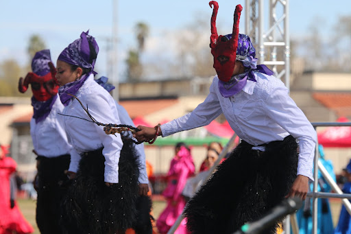 Washington Union High School student folklórico group, Las Panteras, performing in FCC’s High School Mariachi Festival on March 25, at the Ratcliffe Stadium.
