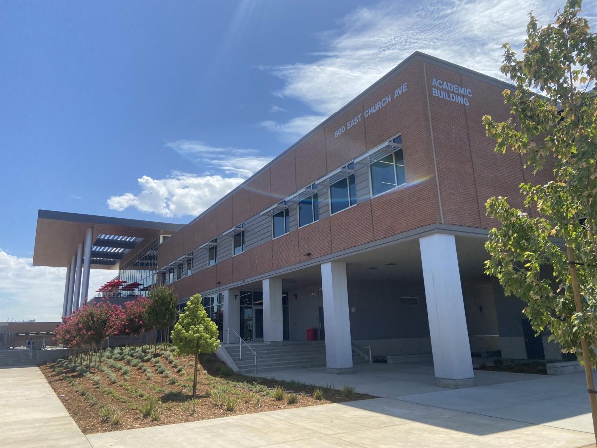 Side view of the Academic Building of West Campus. Classes and student services are held here. As well as places for to students to relax. Photo was taken Aug. 10, 2023.