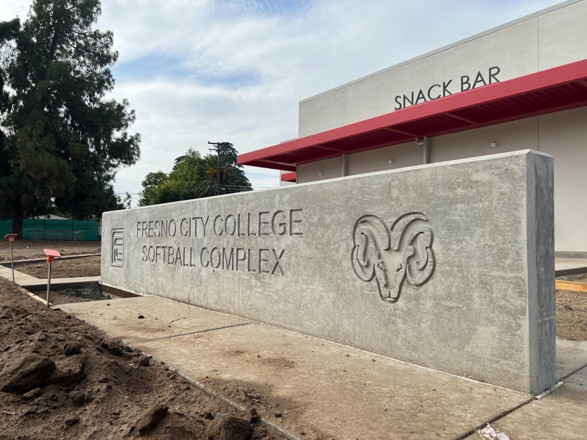Construction on the new Fresno City College softball facility on Sept. 18.