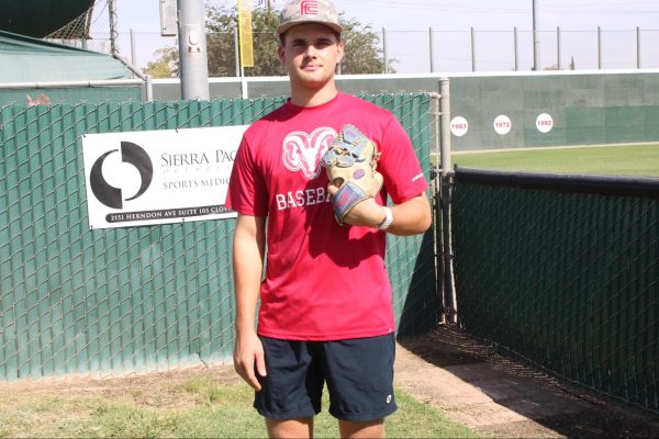 CVC 2025 pitcher of the year Bowen Salyards poses for a picture at the FCC baseball field during practice on Aug. 21, 2025. 